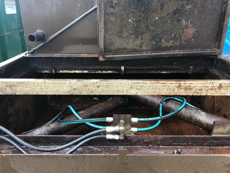 equipment after power washing